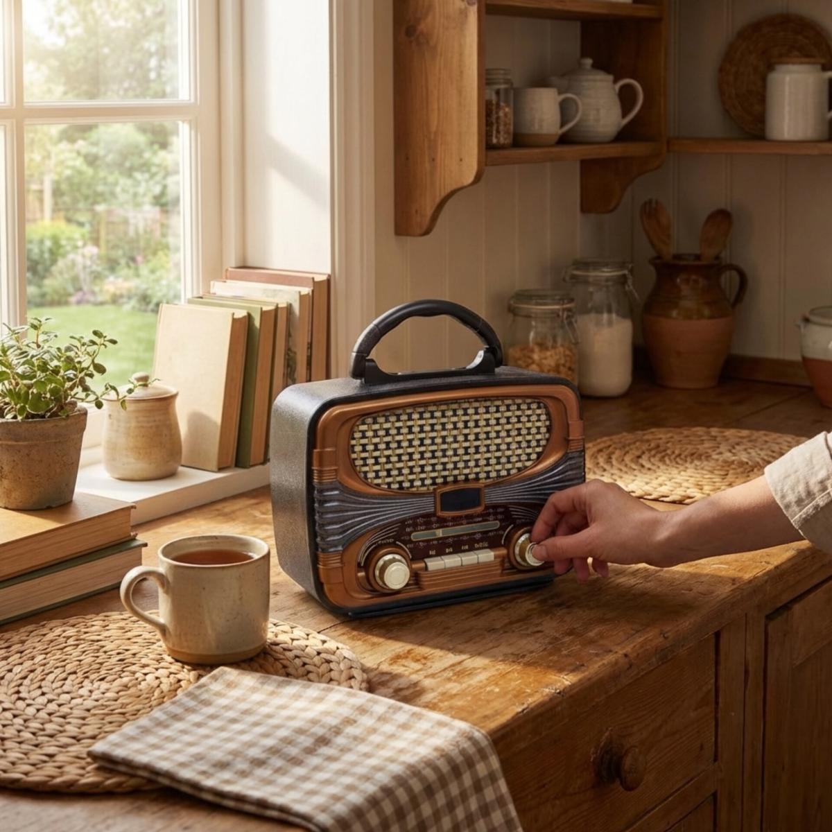 Retro Portable All-in-One Wireless Bluetooth