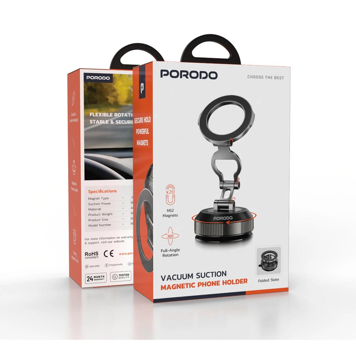 Porodo Vacuum Suction Magnetic Phone Holder