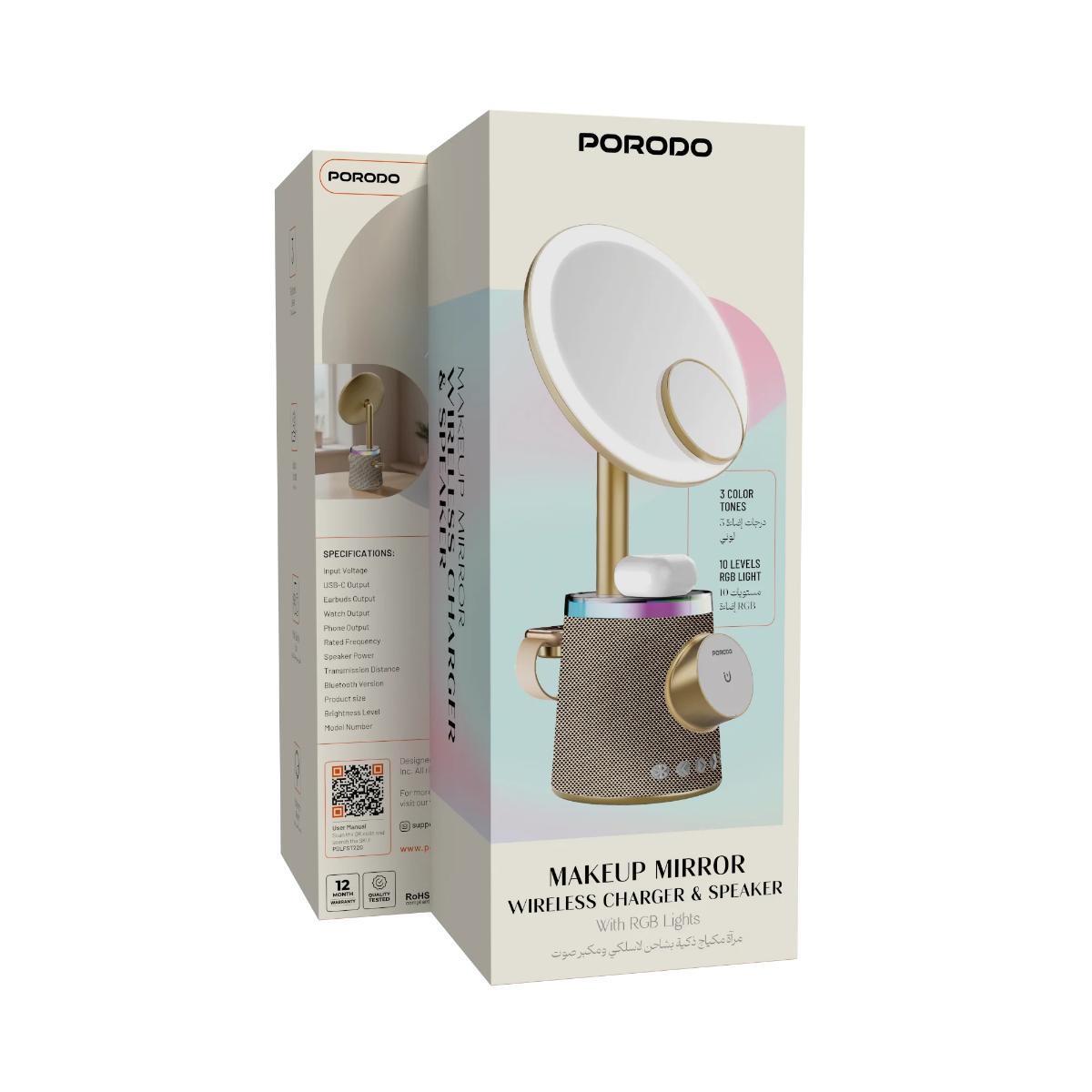 Porodo 4-in-1 Makeup Mirror