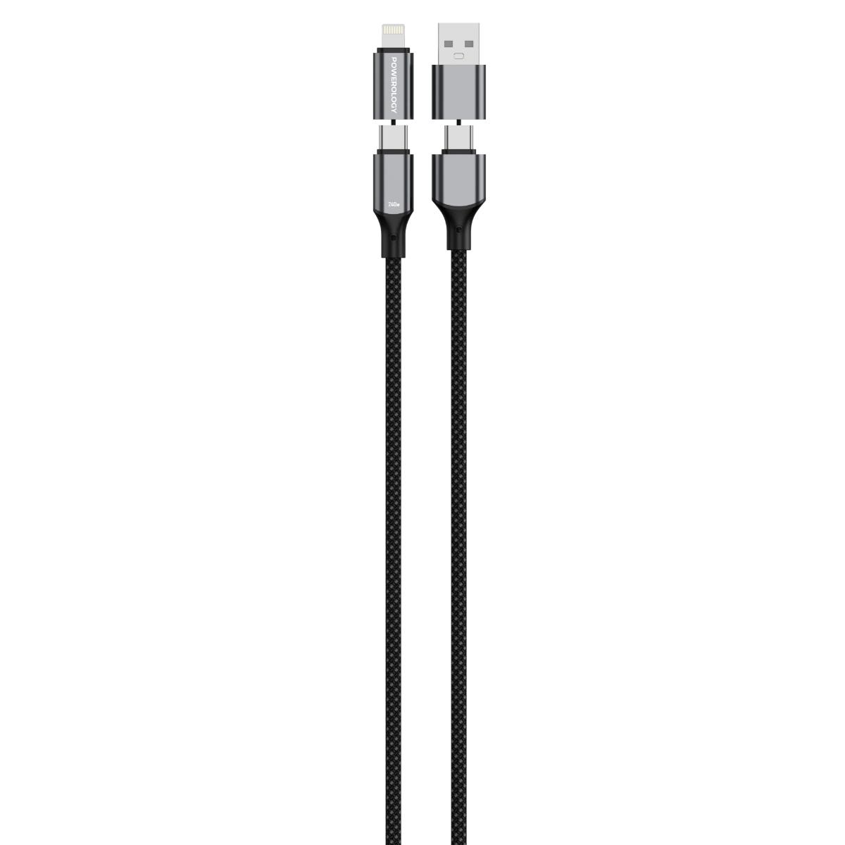 Powerology 4-in-1 Magnetic Fast Charging Cable