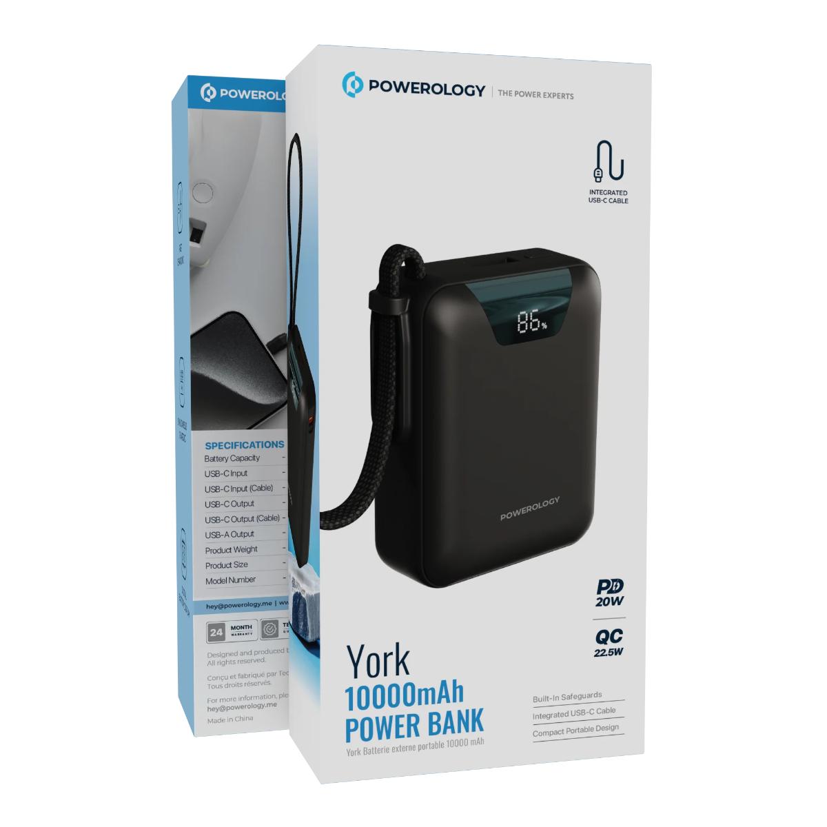 Powerology York 10000mAh Power Bank