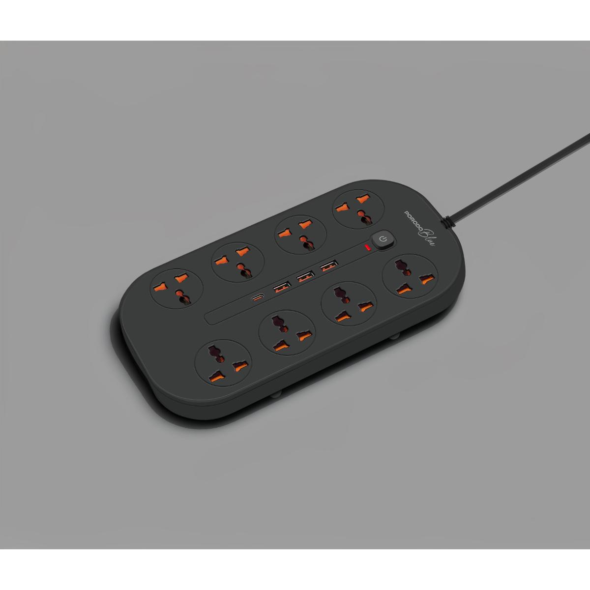 Porodo Blue 8 AC Power Strip