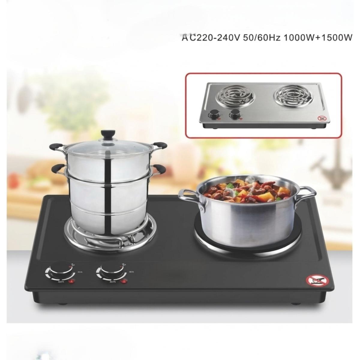 2500W Double Electric Hot Plate Cooktop