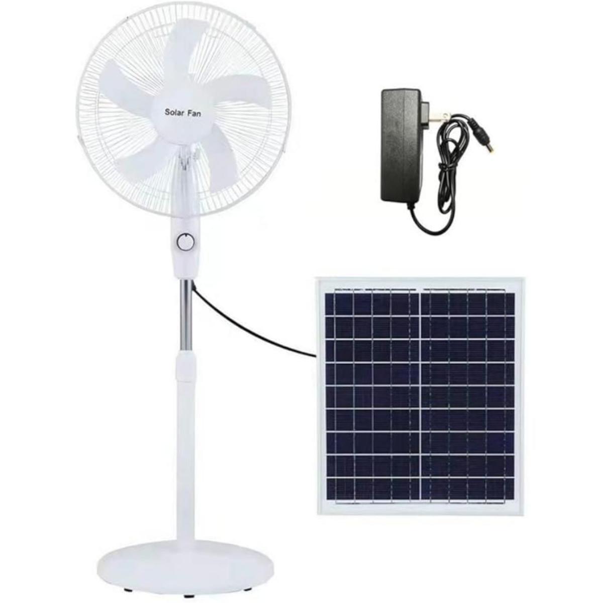 Solar Powered Standing Fan with Panel