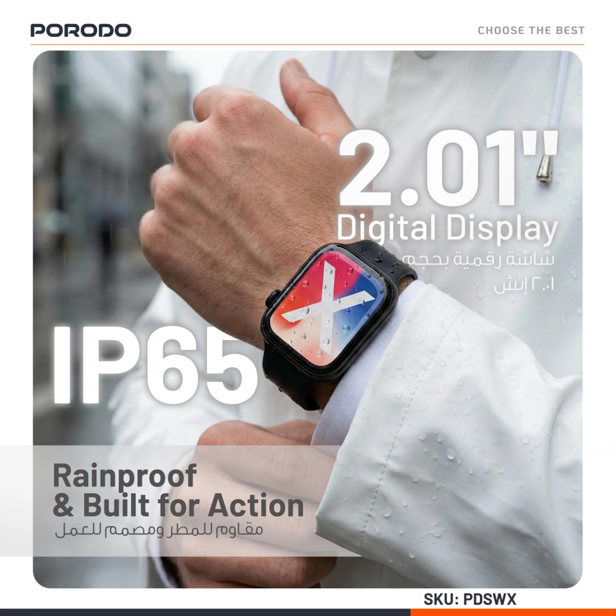 Porodo Aerofit 2.01" Sport Smartwatch