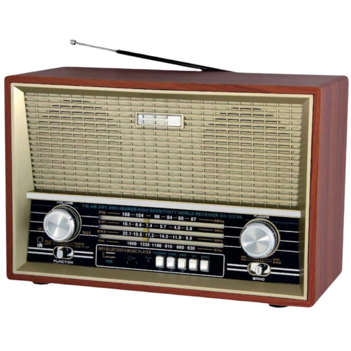 Vintage Bluetooth Radio with FM/AM/SW