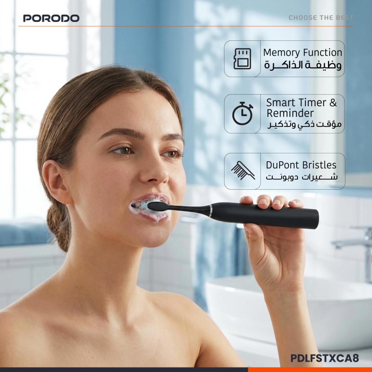 Porodo Lifestyle Smart Sonic Electric Toothbrush