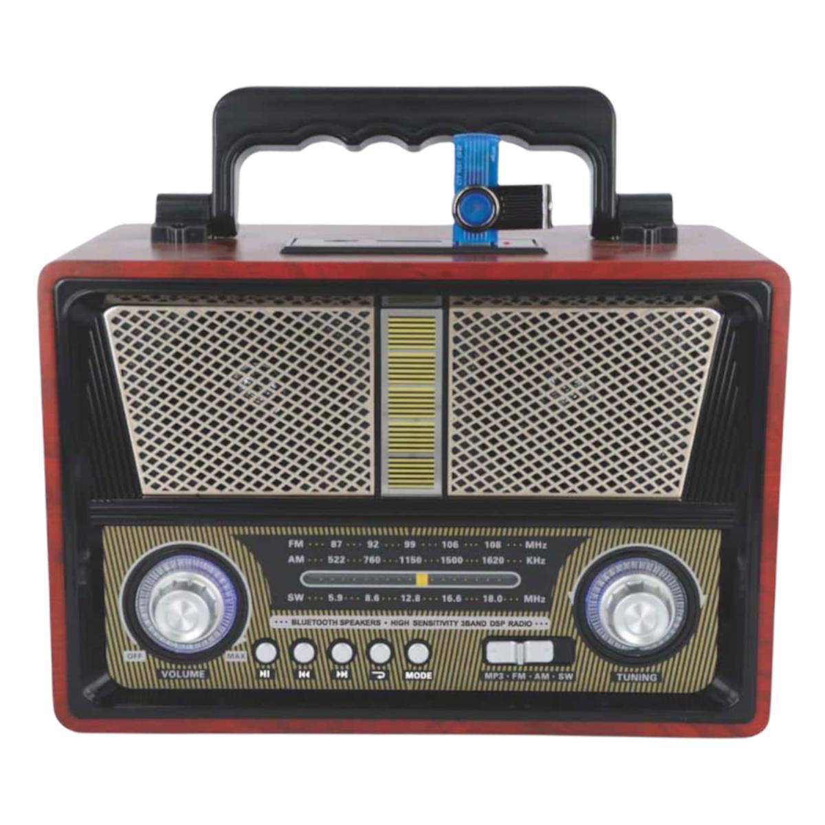 Retro-Style Portable Bluetooth Radio