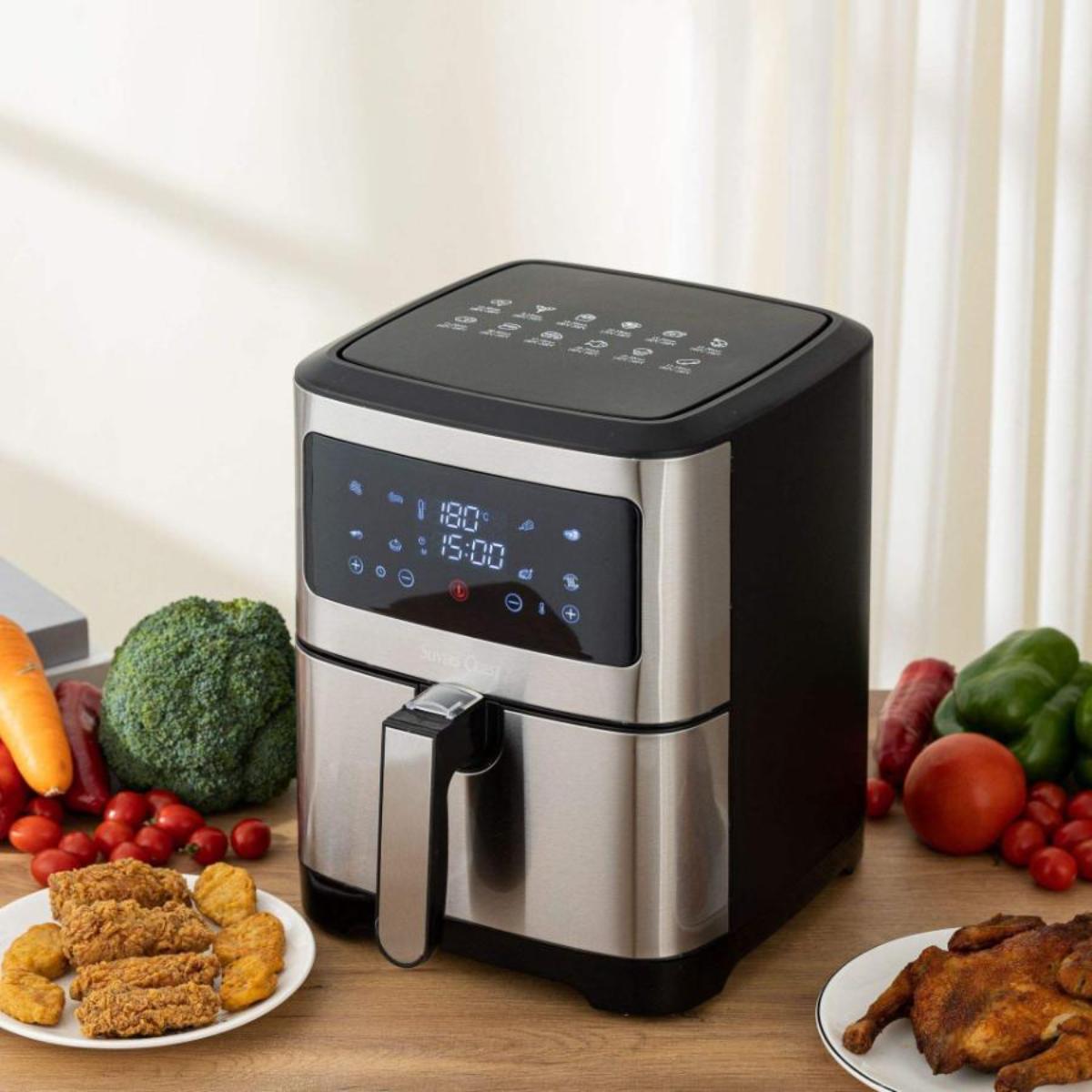 Digital Air Fryer, 10L Stainless Steel