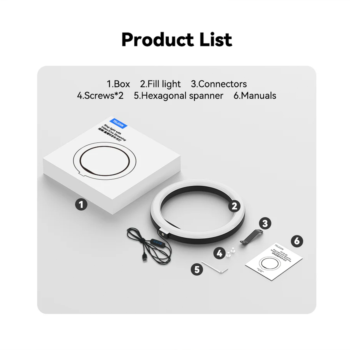 10-Inch Magnetic Selfie Ring Light by TELESIN