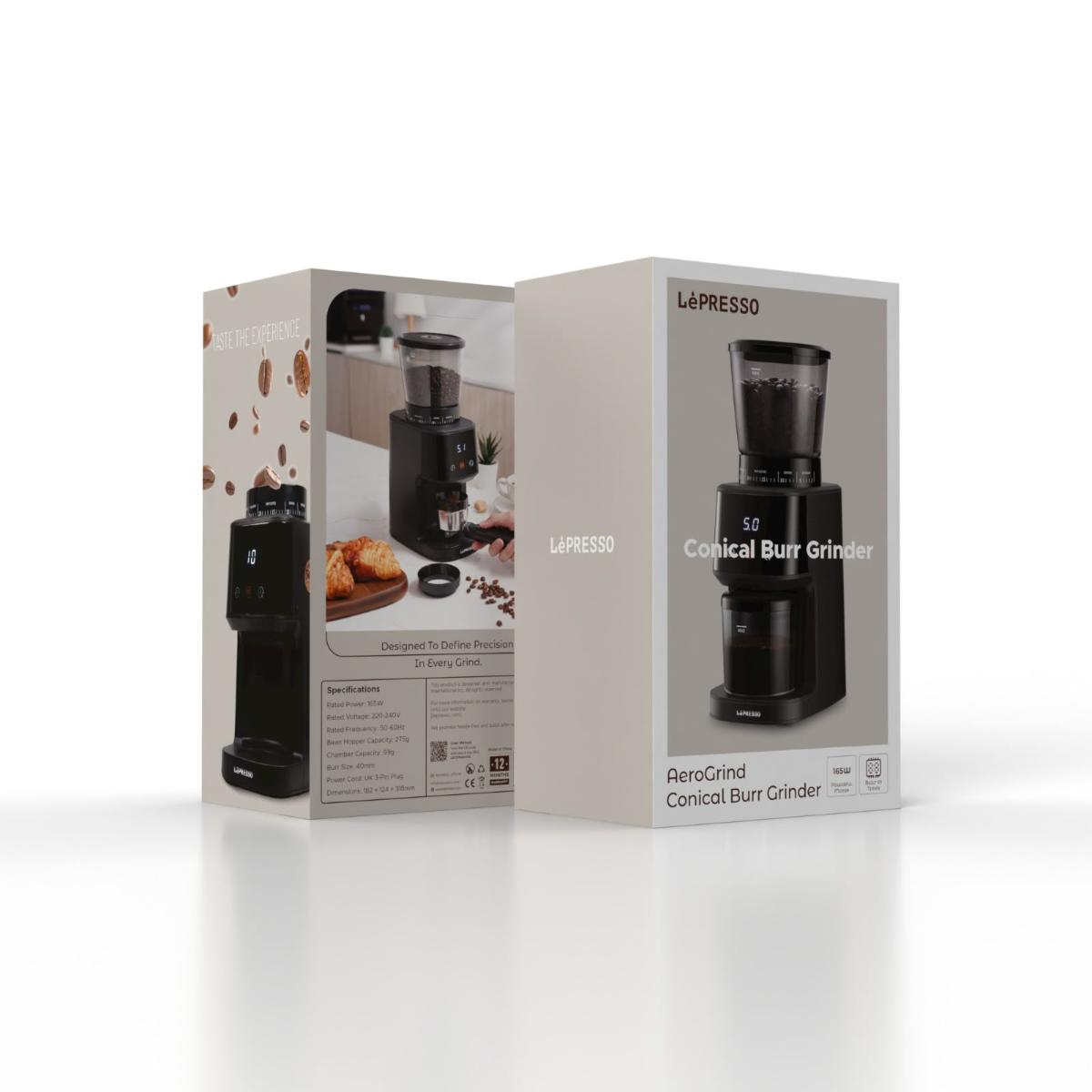 LePresso Conical Burr Coffee Grinder