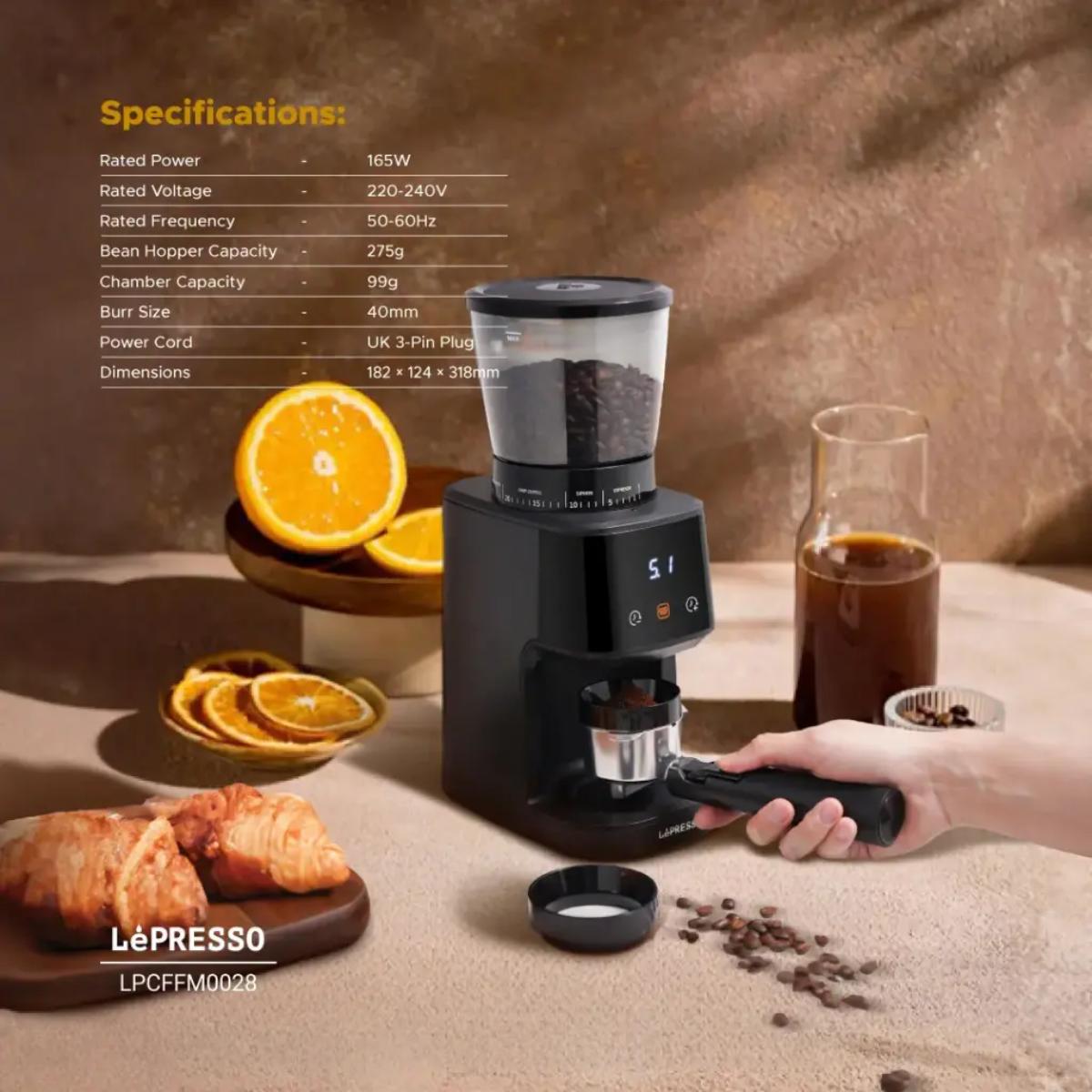 LePresso Conical Burr Coffee Grinder