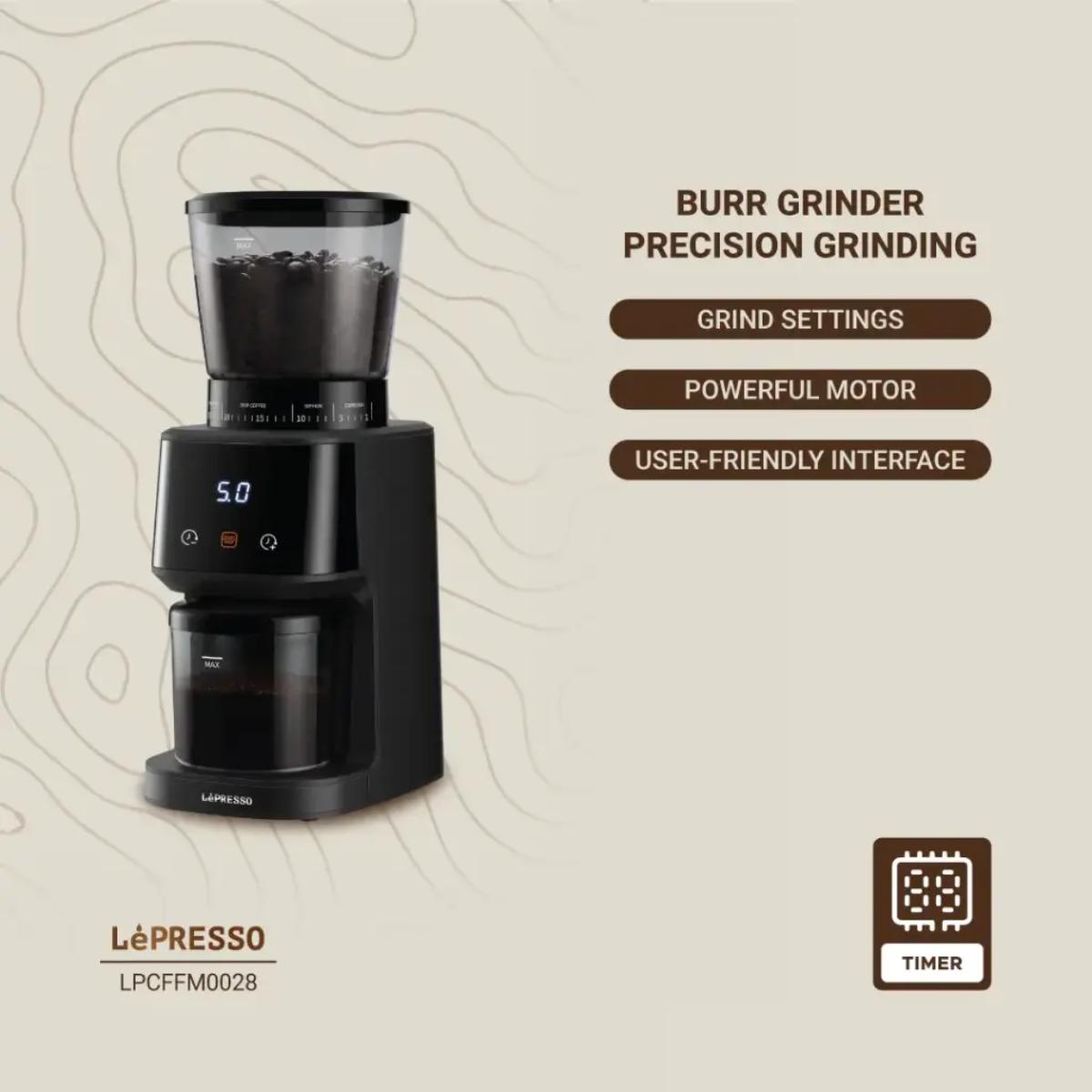 LePresso Conical Burr Coffee Grinder