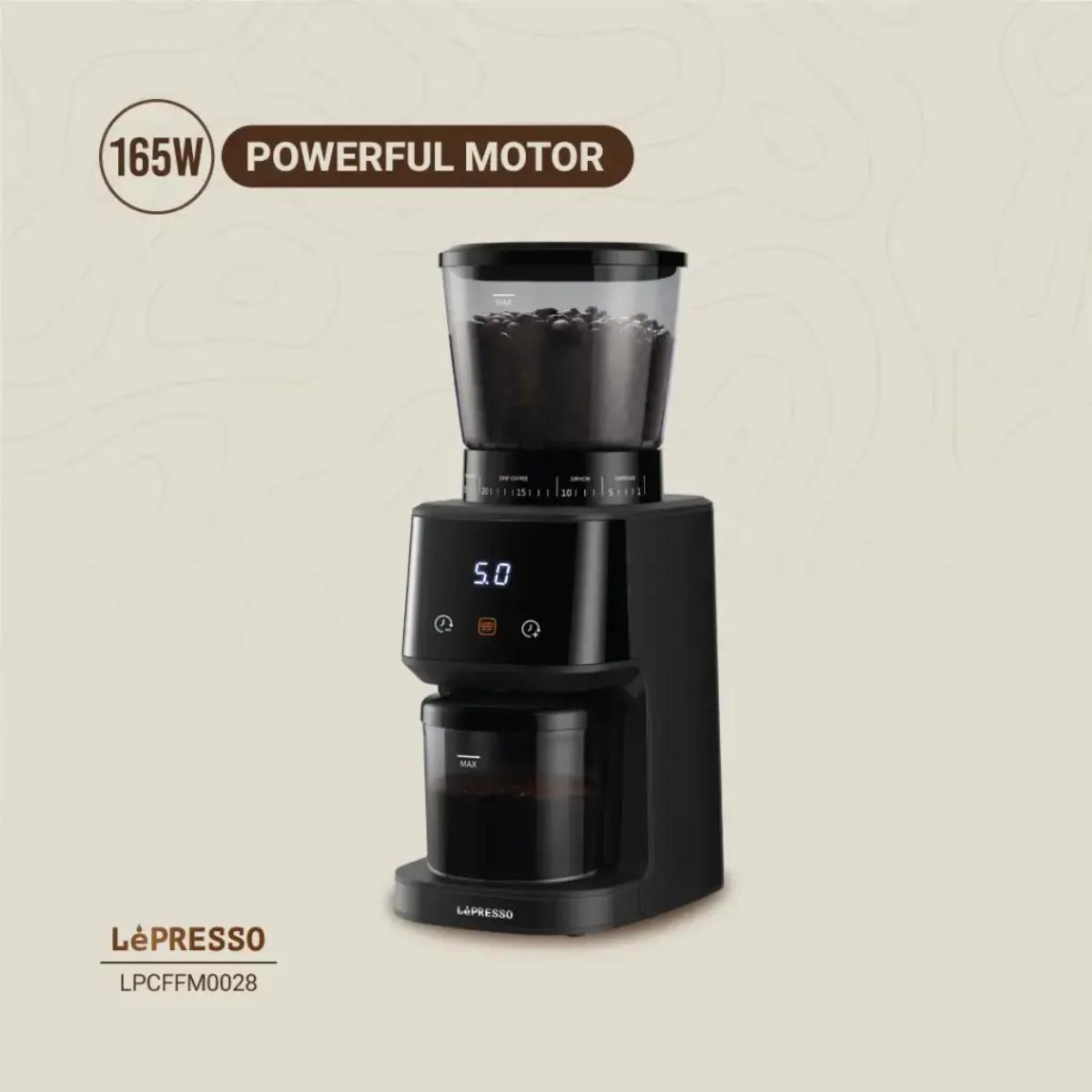 LePresso Conical Burr Coffee Grinder