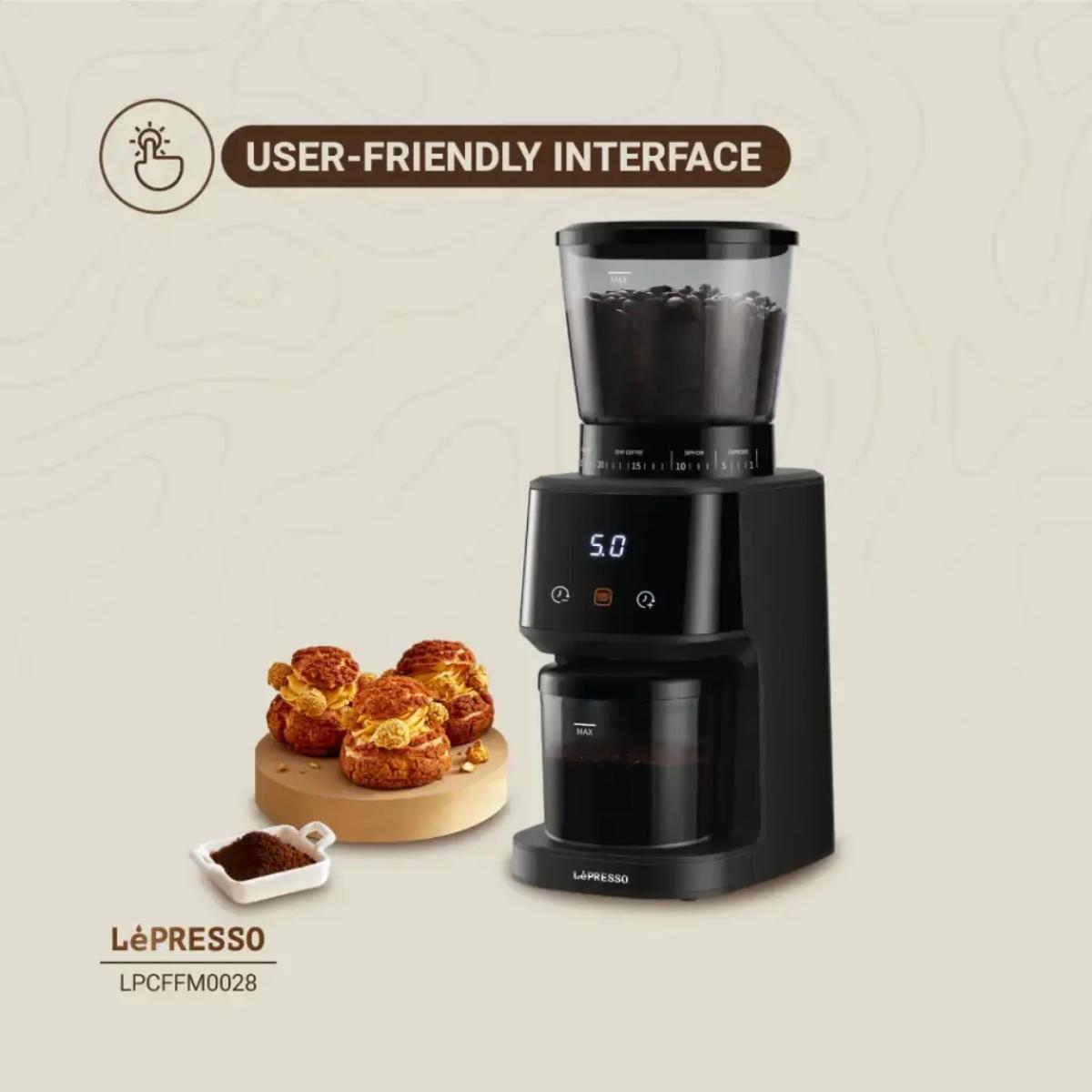 LePresso Conical Burr Coffee Grinder