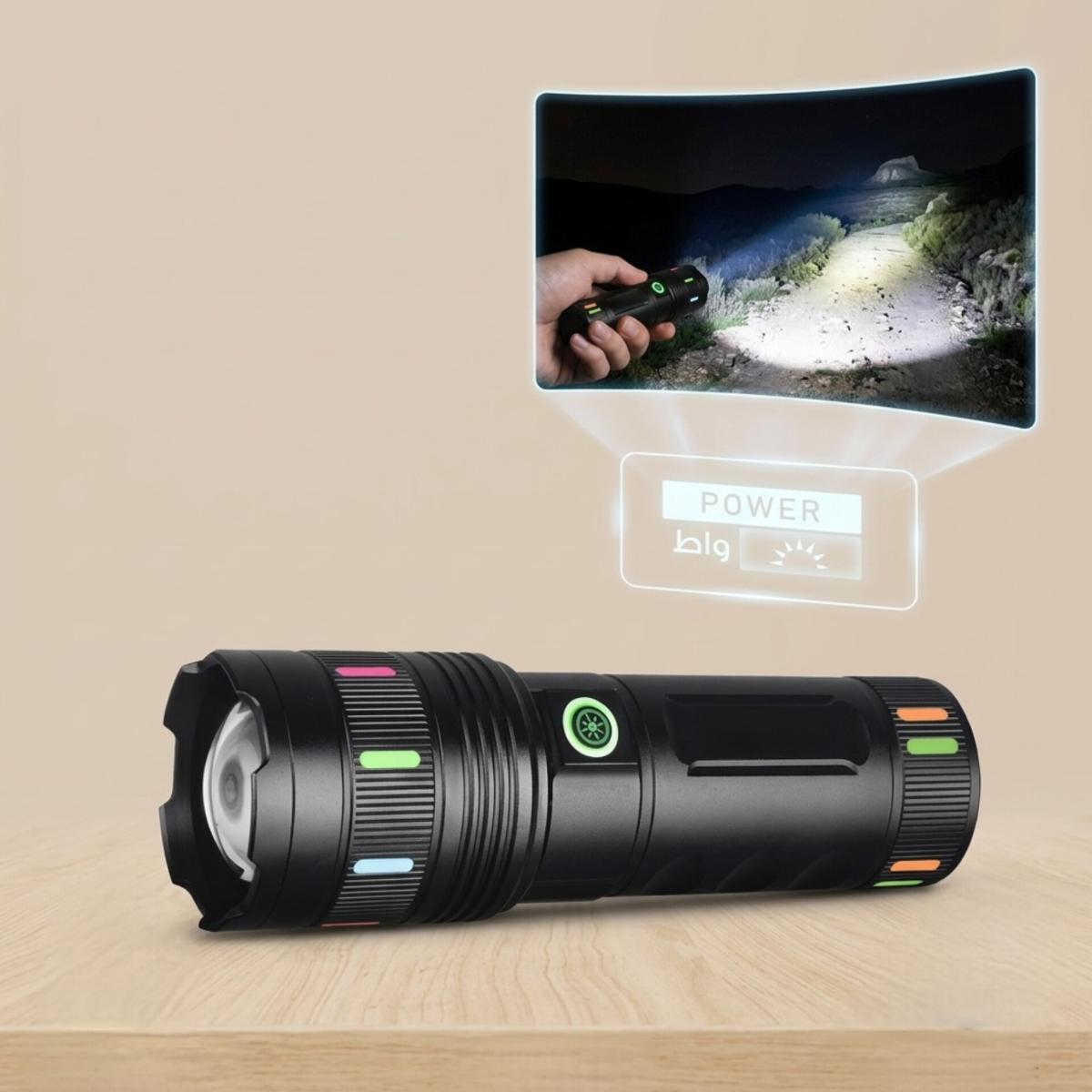 Rechargeable LED Flashlight 1000 Lumens Long Range Torch