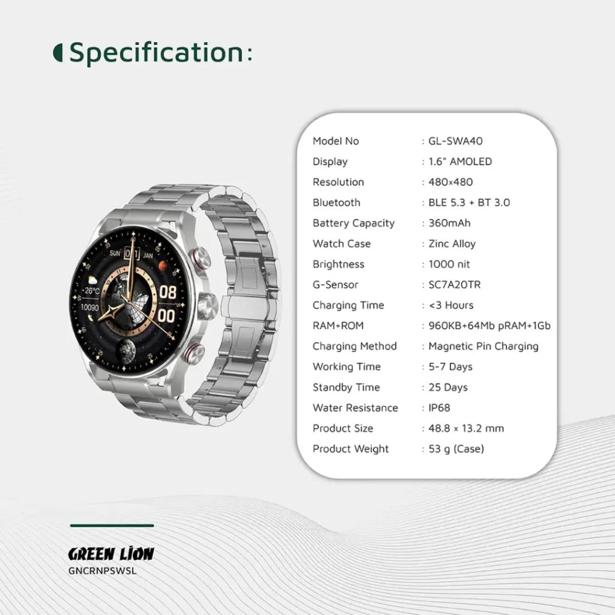 Chrono Pro Smart Watch with 1.60