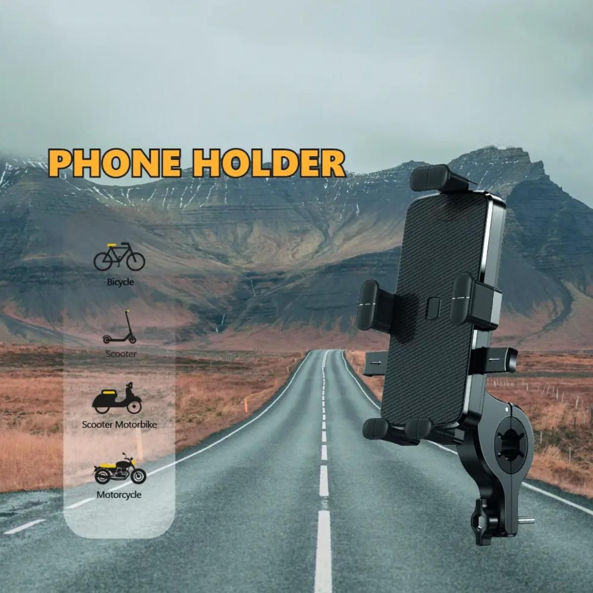 Universal Motorcycle & Bike Phone Holder 360° Rotation
