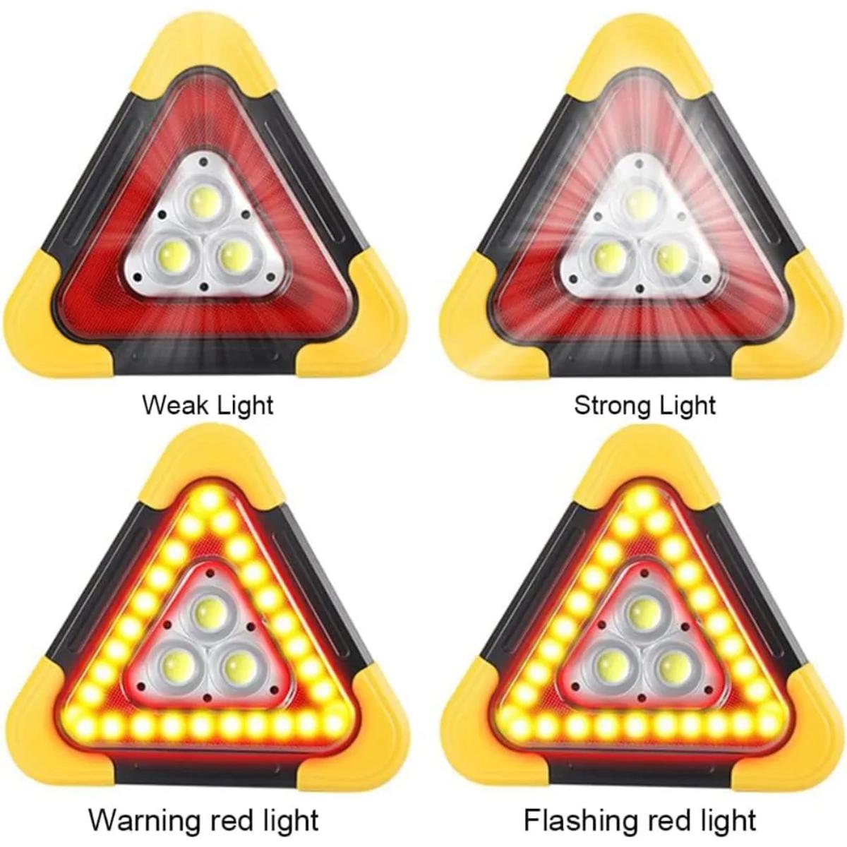Solar LED Emergency Warning Triangle Light