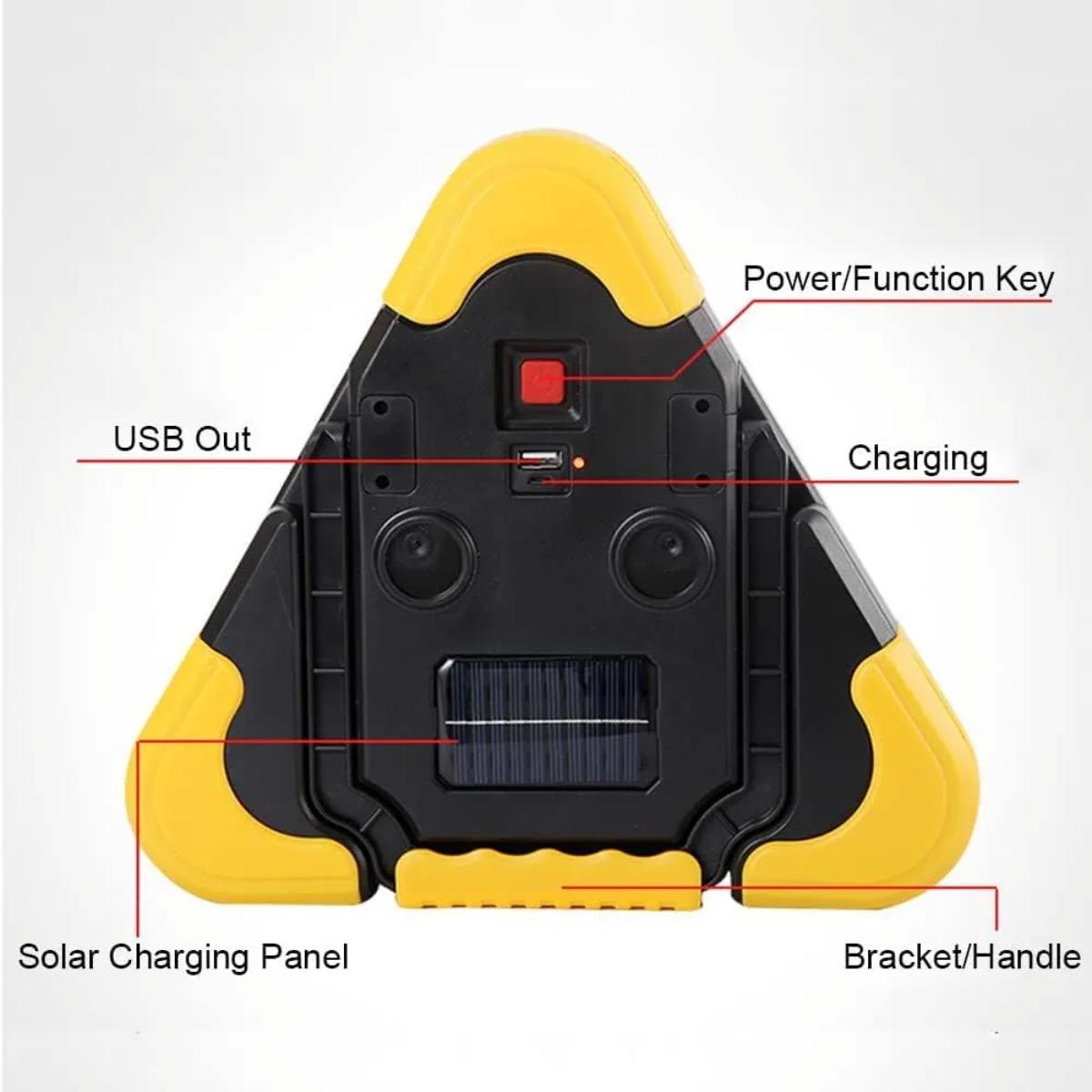 Solar LED Emergency Warning Triangle Light