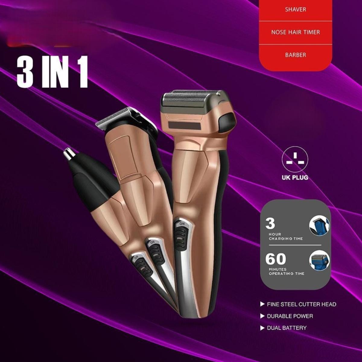 3-in-1 Electric Shaver, Beard Trimmer
