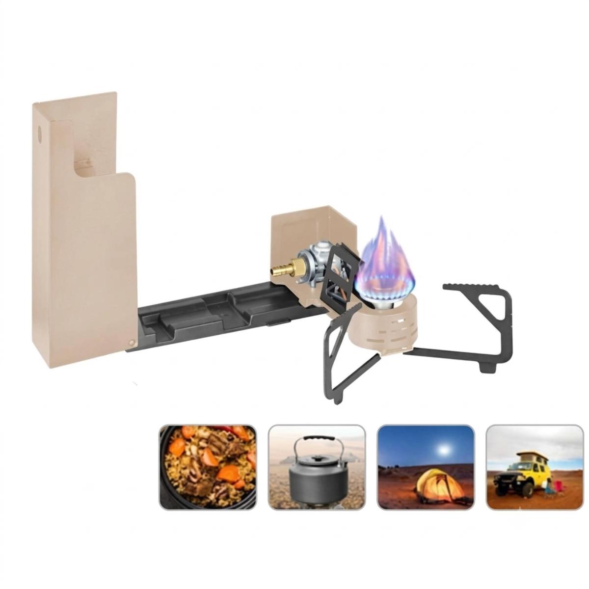 Portable Gas Stove 2100W 2-in-1 Camping Cooker