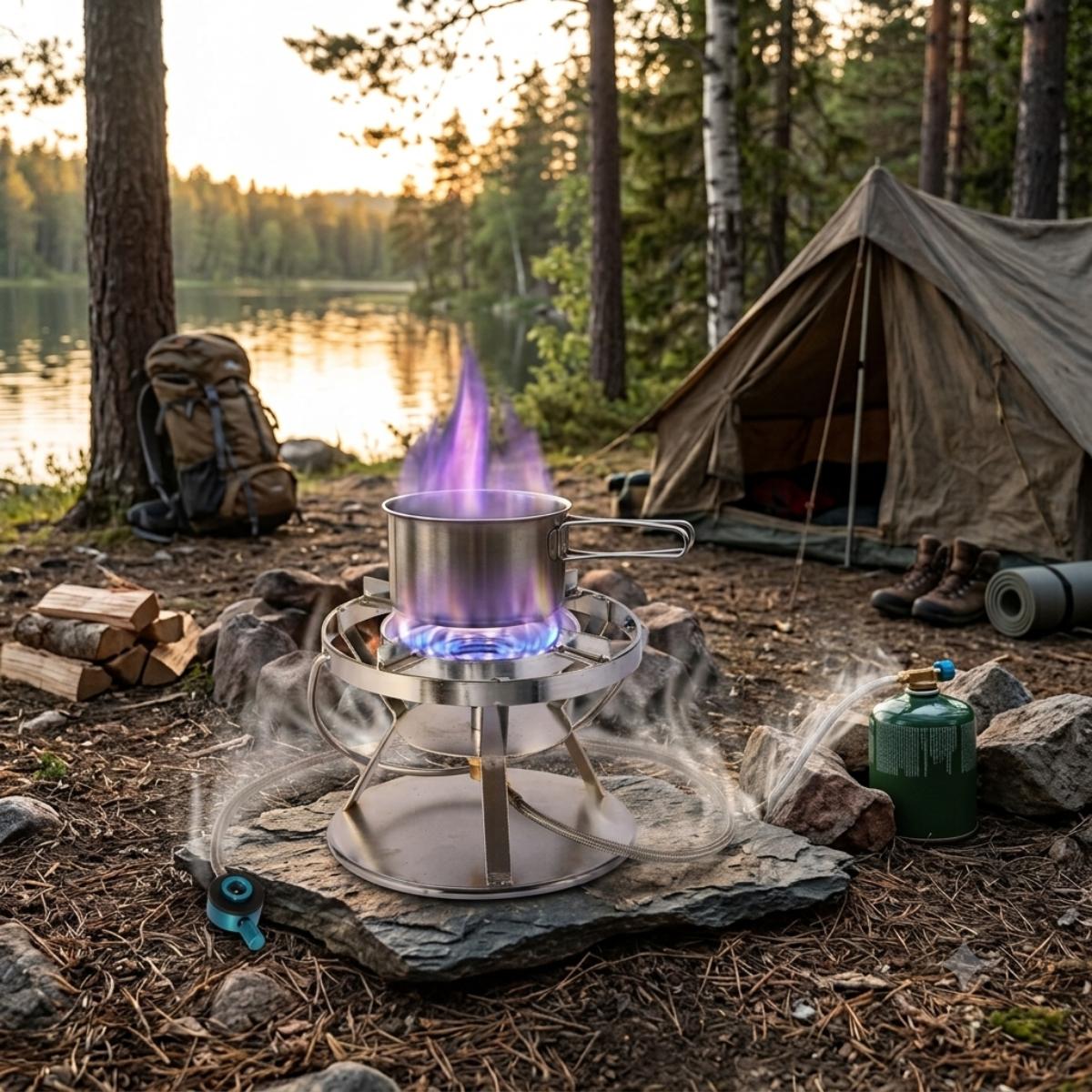 Portable Stainless Steel Camping Gas Stove Burner