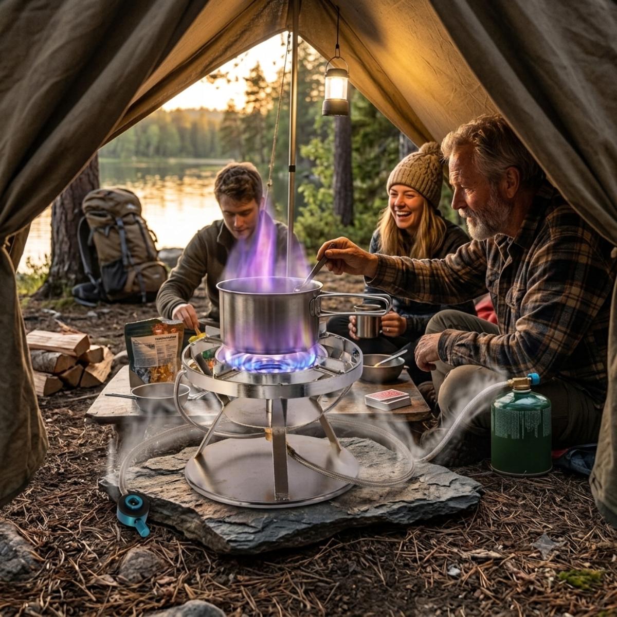 Portable Stainless Steel Camping Gas Stove Burner