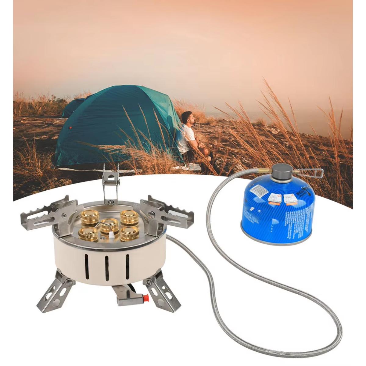 Portable 5 Burner Camping Gas Stove