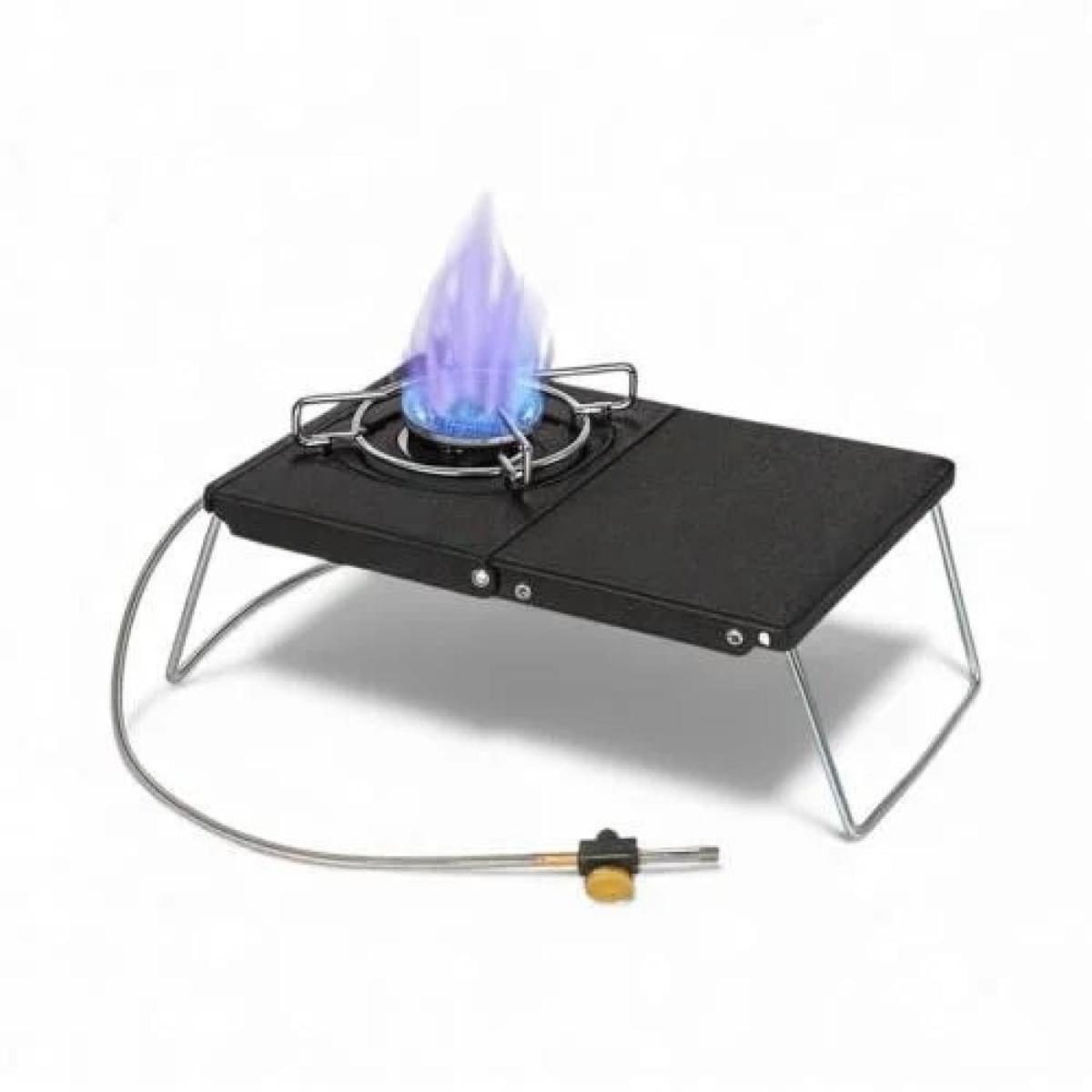 Portable Camping Gas Stove 5800W, Foldable Outdoor Burner with 100cm Hose & Carrying Bag