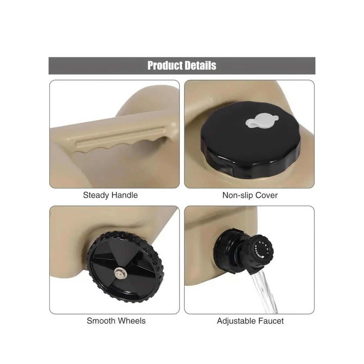 Portable 7.4 Gal Wheeled Water Container