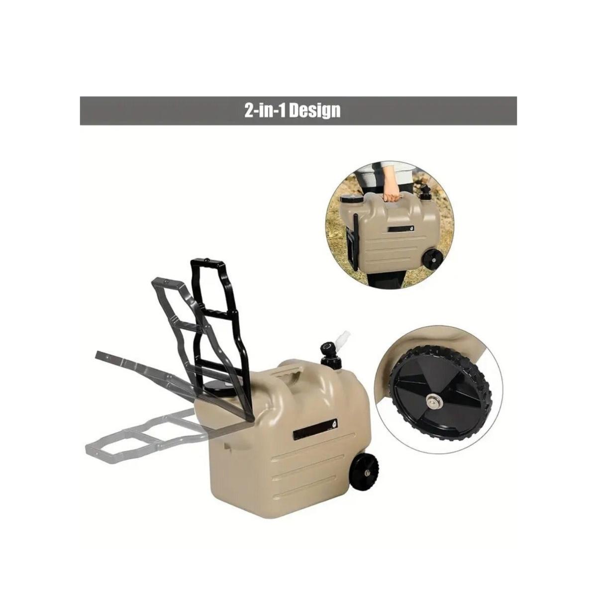 Portable 7.4 Gal Wheeled Water Container