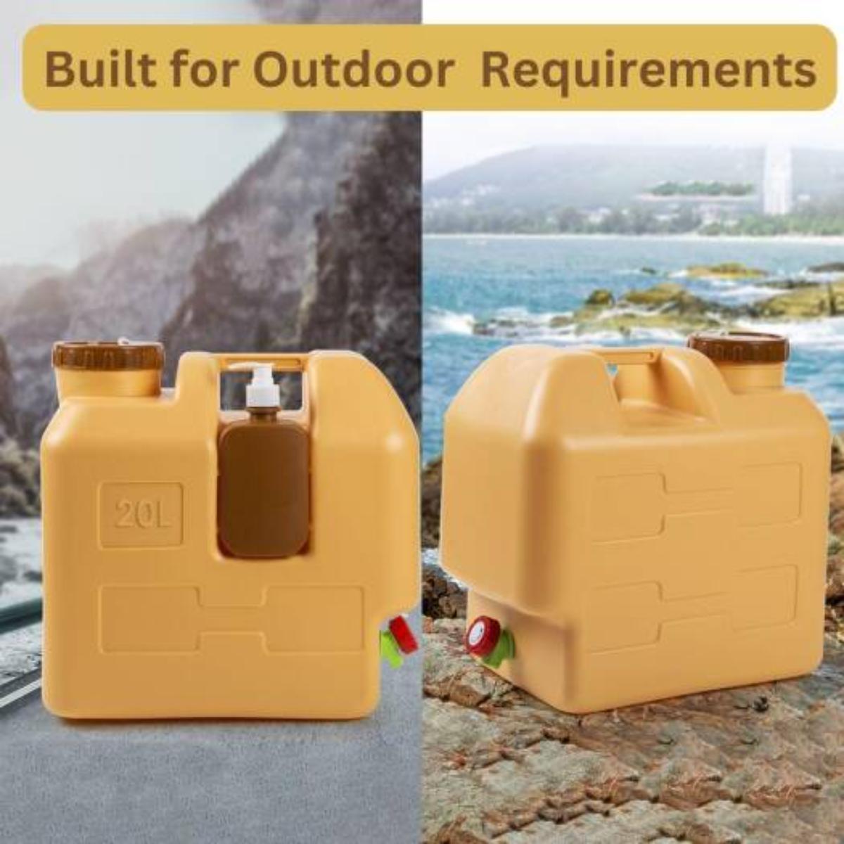 20L Outdoor Jerry Can with 500ml Soap Dispenser