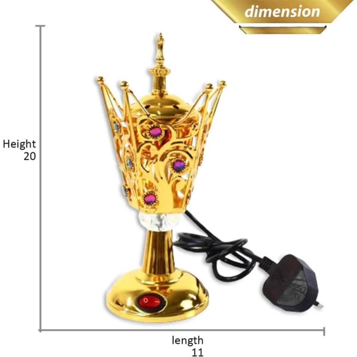 Electric Incense Burner Golden Decorative Aromatherapy Burner