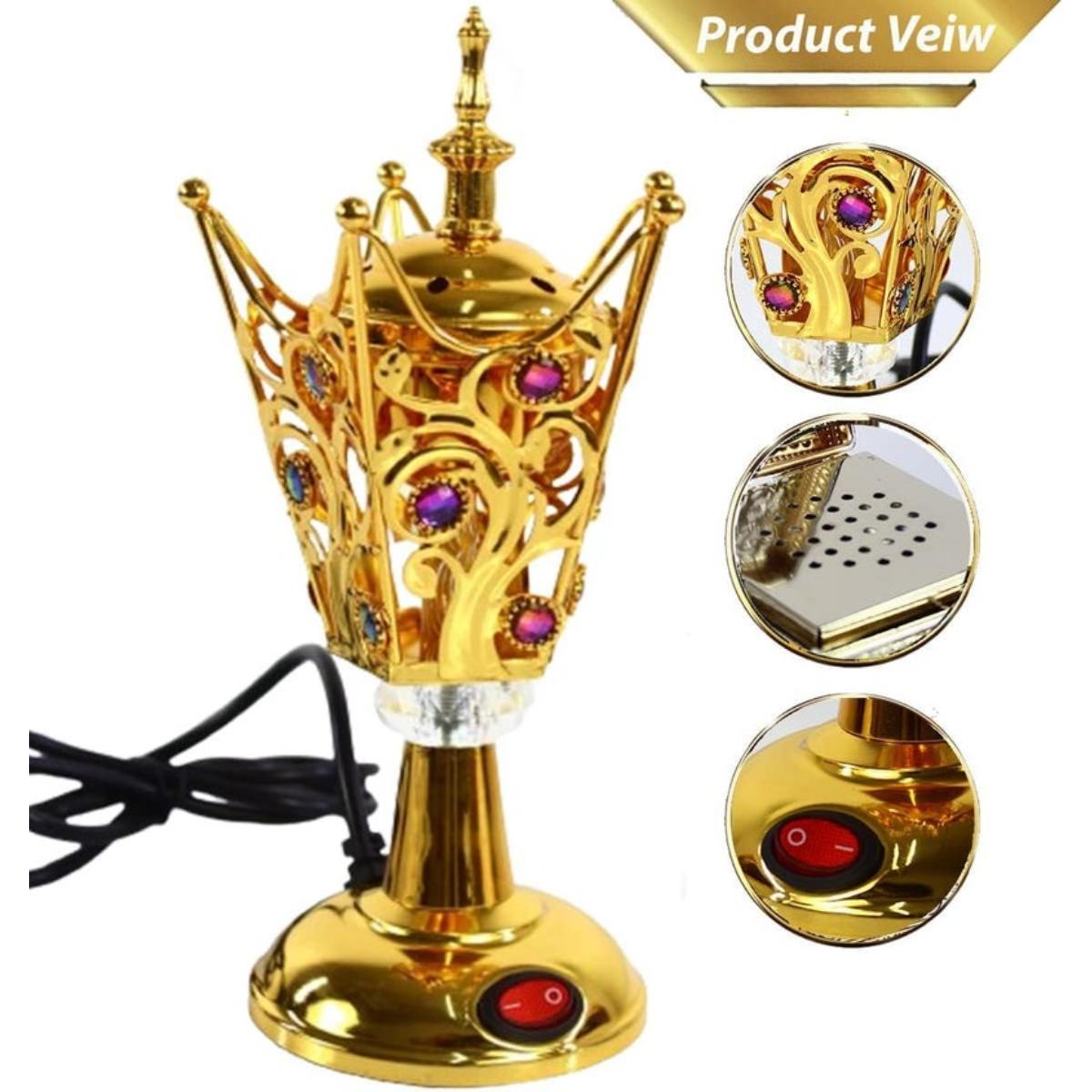 Electric Incense Burner Golden Decorative Aromatherapy Burner