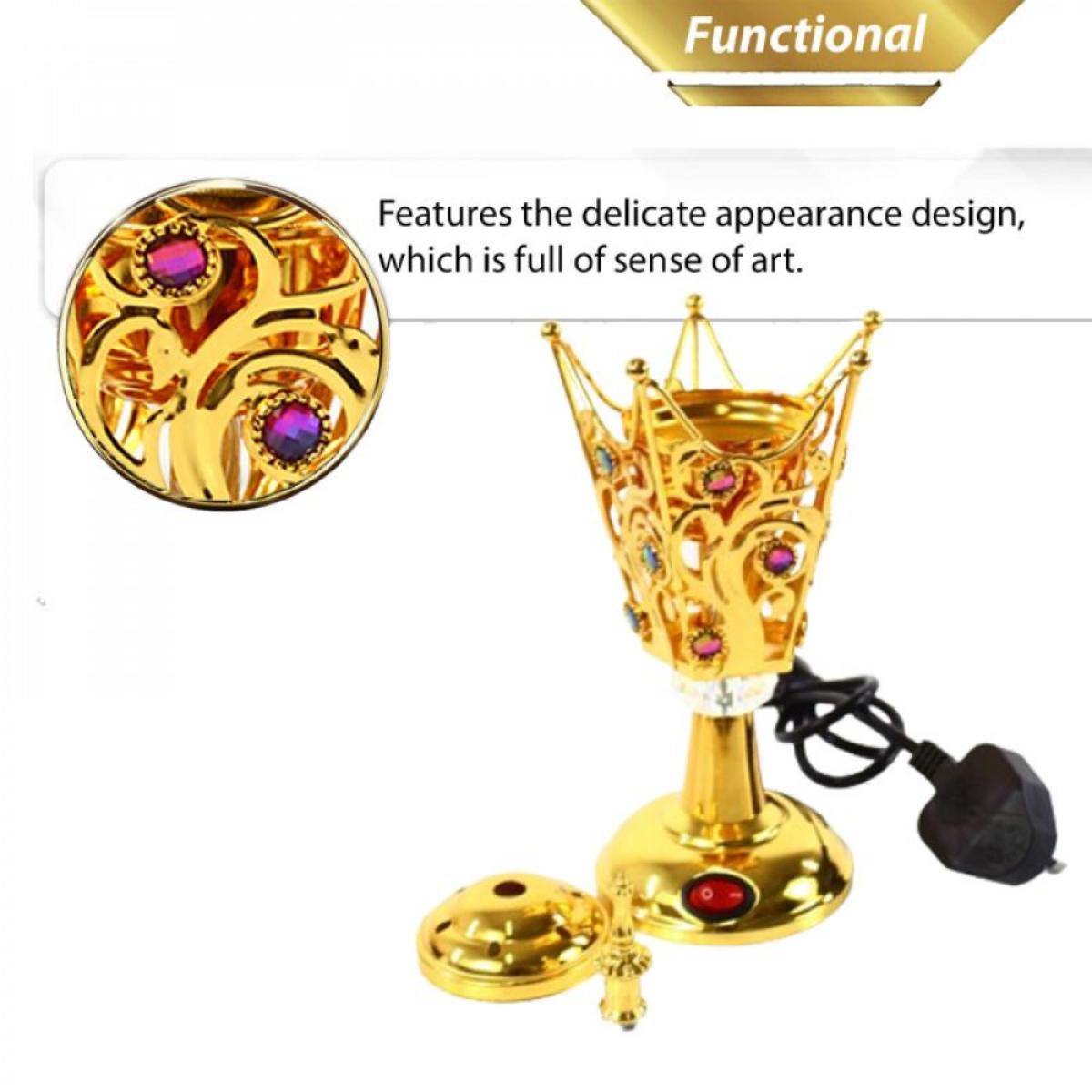 Electric Incense Burner Golden Decorative Aromatherapy Burner