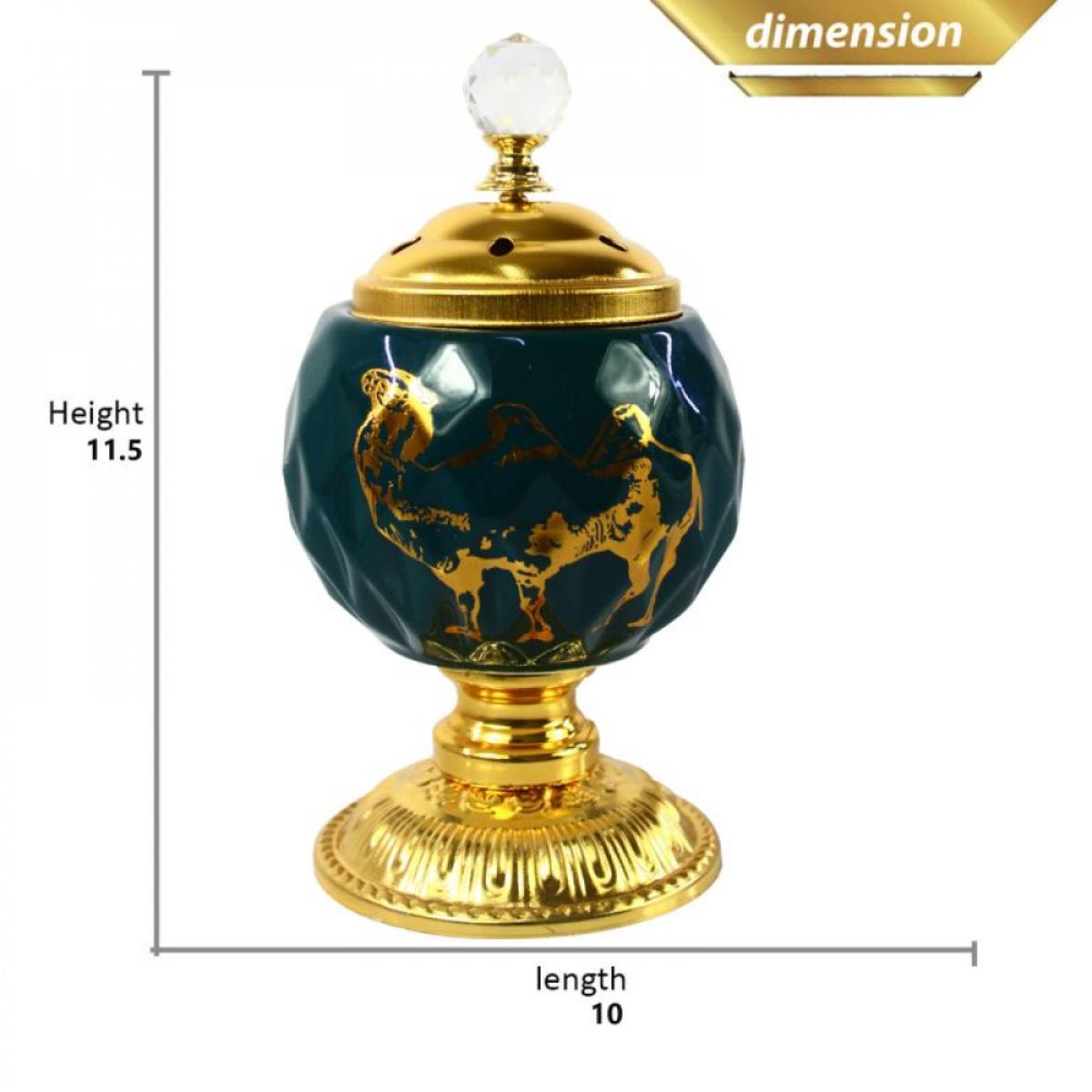 Decorative Incense Burner with Gold Finish