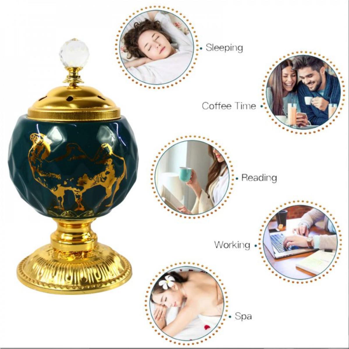 Decorative Incense Burner with Gold Finish
