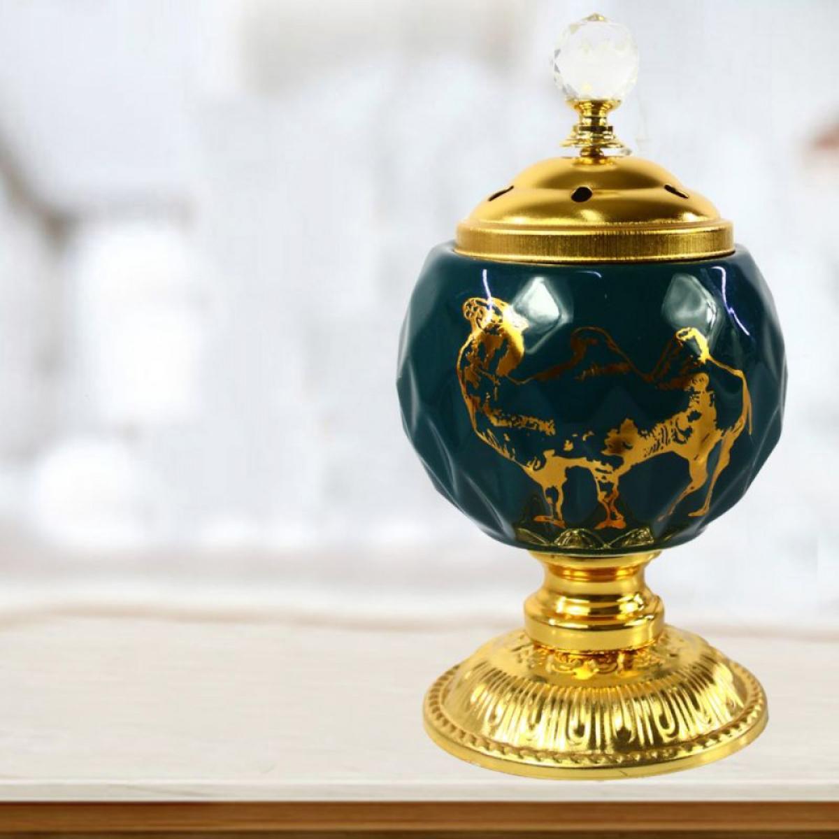 Decorative Incense Burner with Gold Finish
