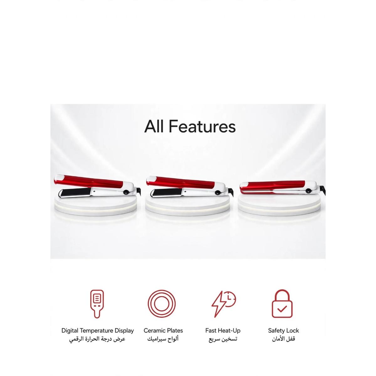 Hair Straightener with Adjustable Temperature Control
