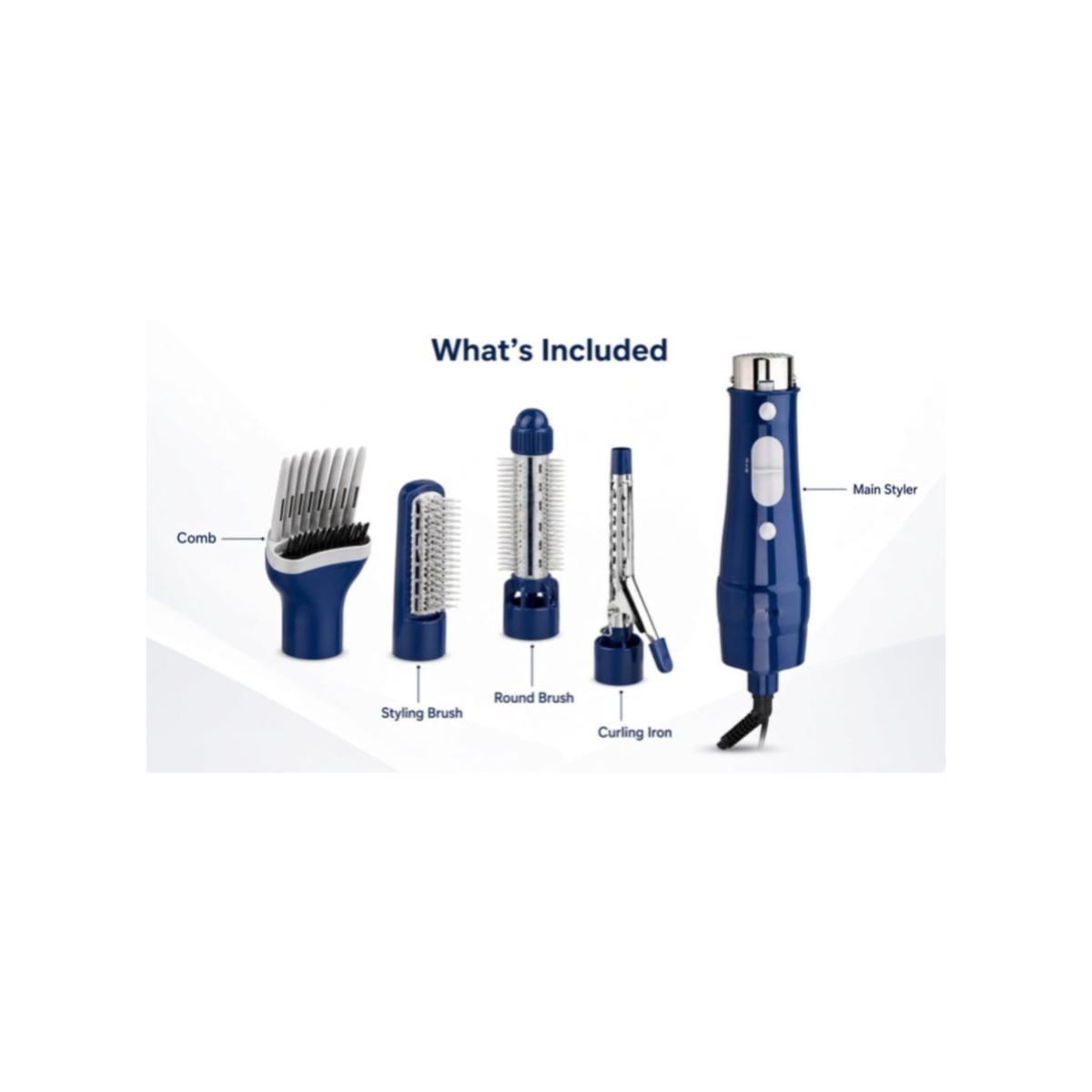 4-in-1 Hair Styler 700W with 4 Attachments