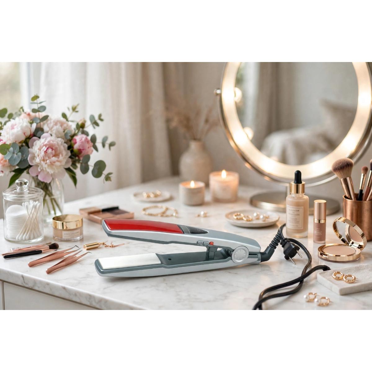 Ceramic Hair Straightener with LED Temperature Control