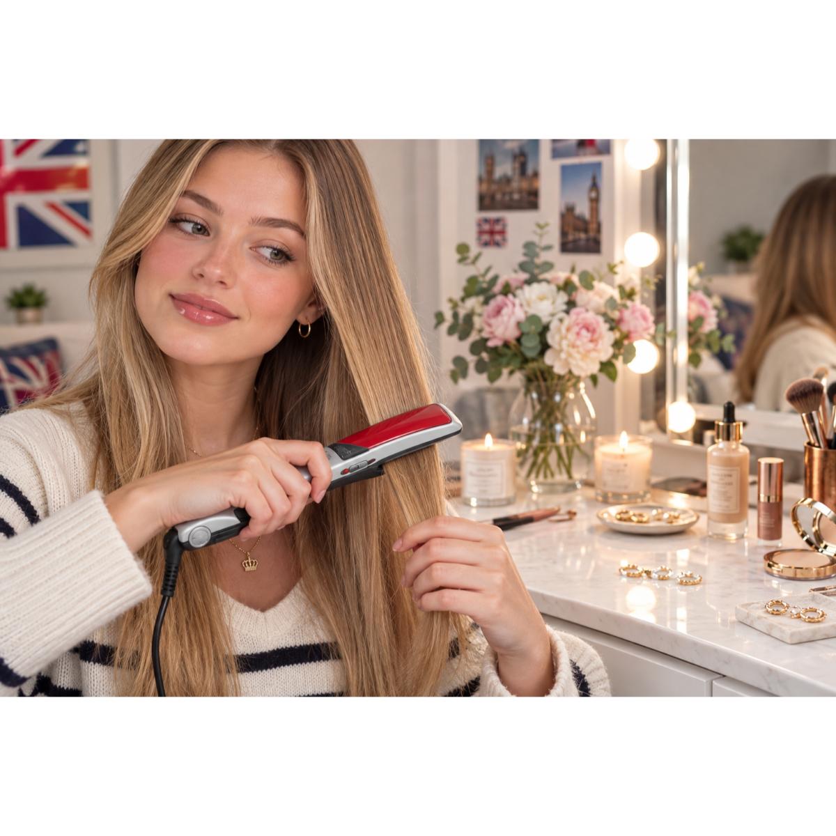Ceramic Hair Straightener with LED Temperature Control