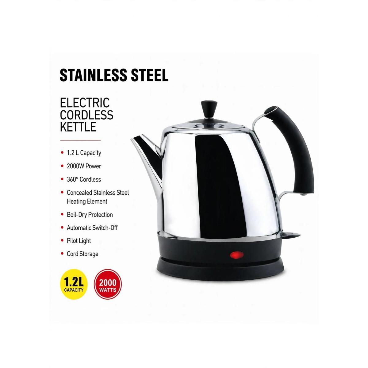 1.2L Stainless Steel Electric Kettle 2000W