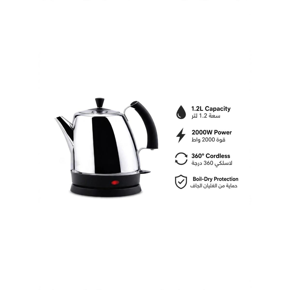 1.2L Stainless Steel Electric Kettle 2000W