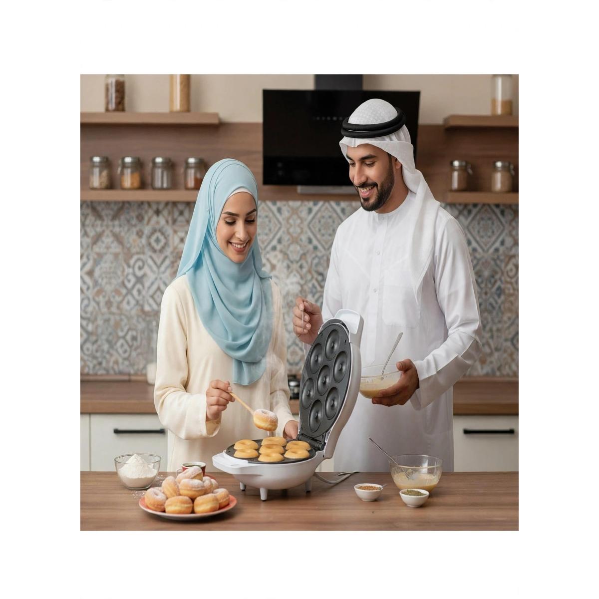 7-Cavity Electric Donut Maker
