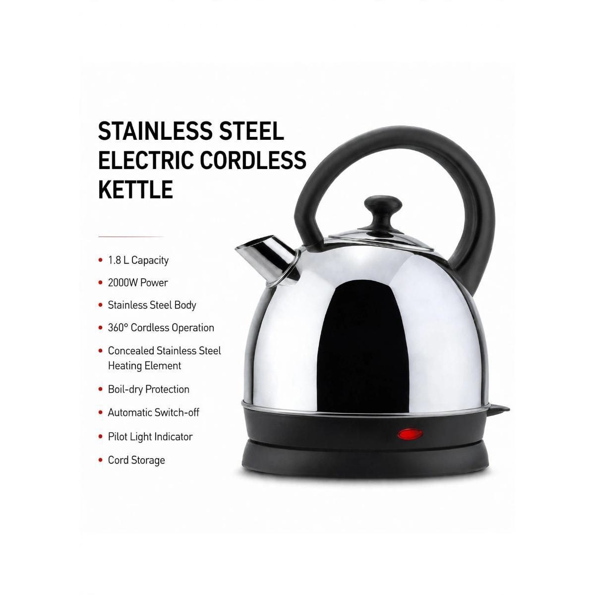 1.8L Stainless Steel Electric Kettle