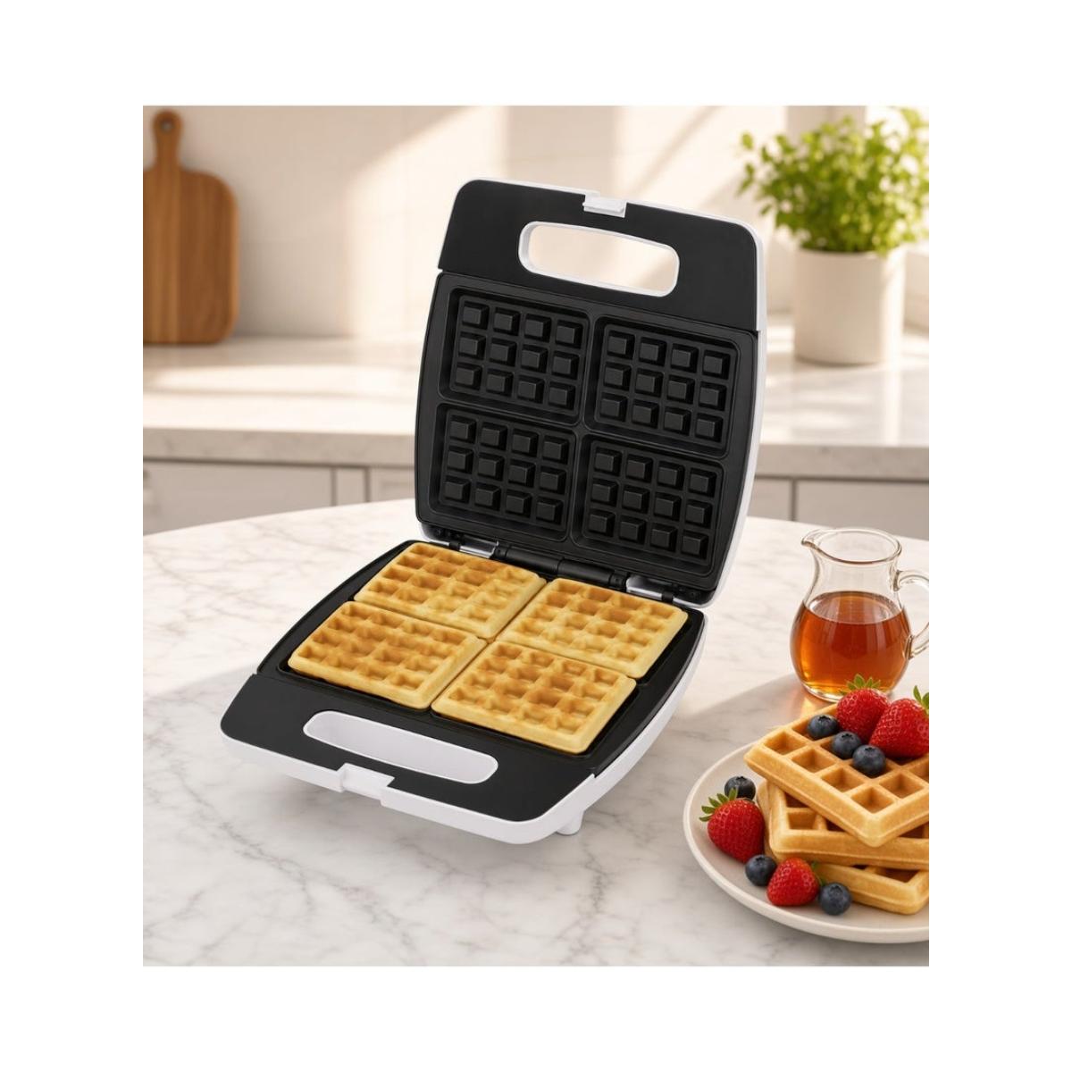 Electric 4-Slice Non-Stick Waffle Maker
