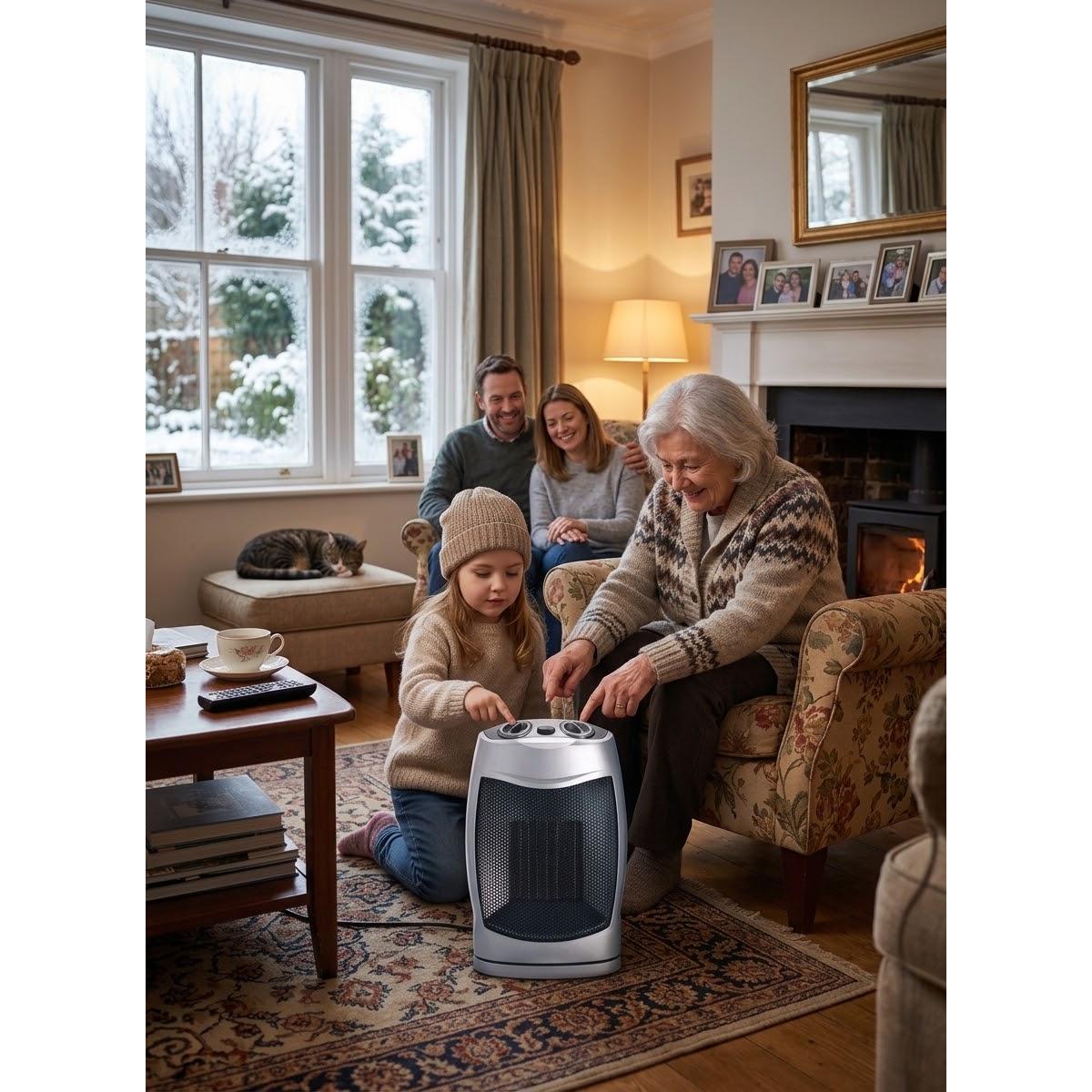 Ceramic Fan Heater, Portable Electric Room Heater