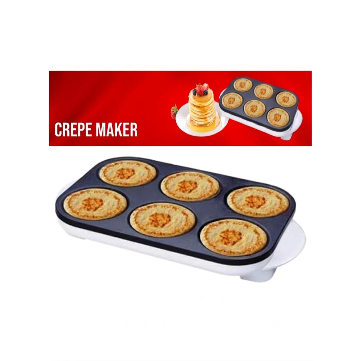Electric Crepe Maker, 6-Piece Non-Stick Pancake